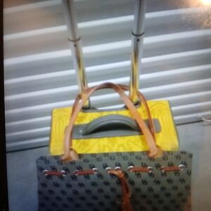 Chic Yellow and Gray Travel Bag